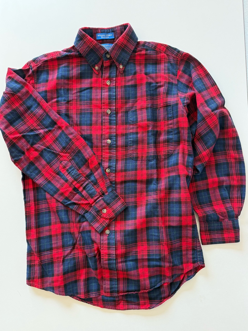 Vintage Pendleton Country Traditionals Plaid Flannel Shirt Wool Blend Mens Small